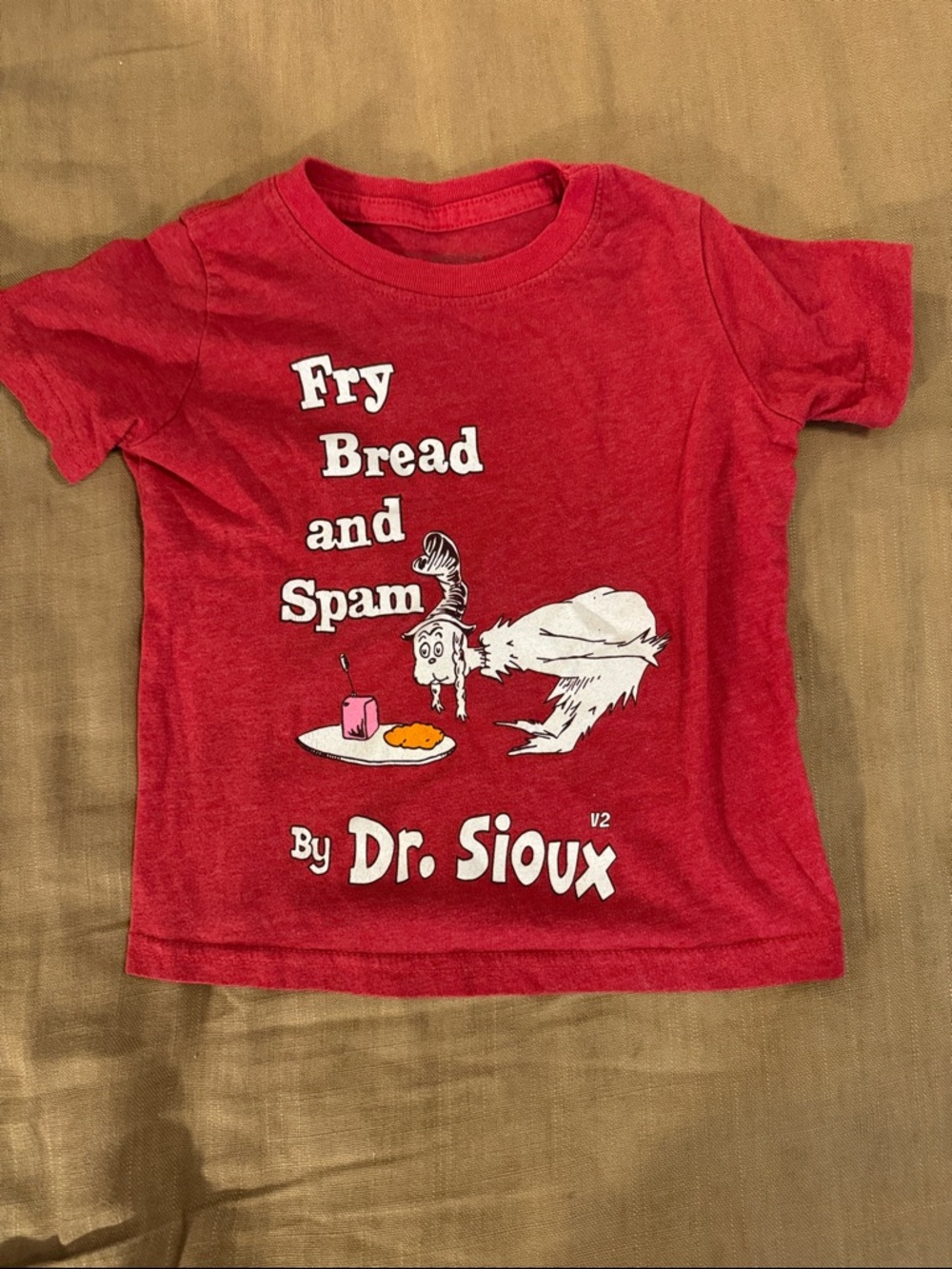 Kids' Red Graphic Tee by - 'Fry Bread and Spam'